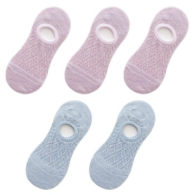 5 Pairs/Set Women Silicone non-slip invisible Socks