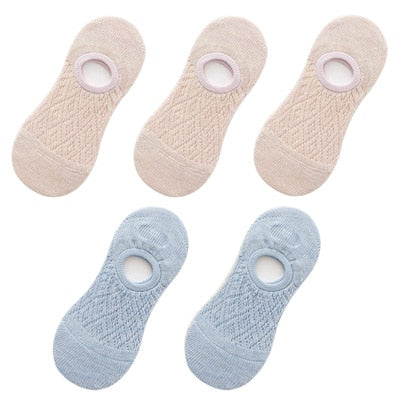 5 Paar/Set Frauen Silikon rutschfeste unsichtbare Socken