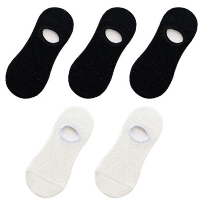 5 Paar/Set Frauen Silikon rutschfeste unsichtbare Socken