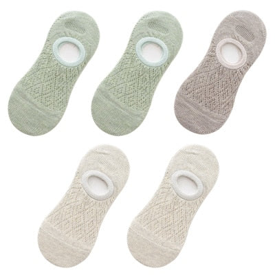 5 Paar/Set Frauen Silikon rutschfeste unsichtbare Socken