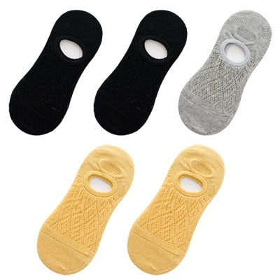 5 Paar/Set Frauen Silikon rutschfeste unsichtbare Socken