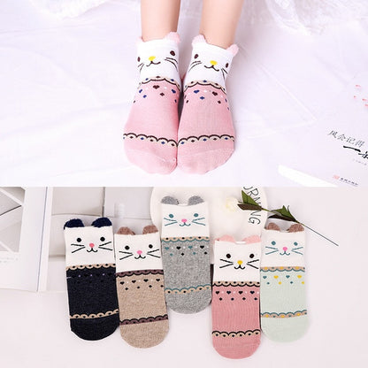 5 Pairs Lot Cotton Women Socks