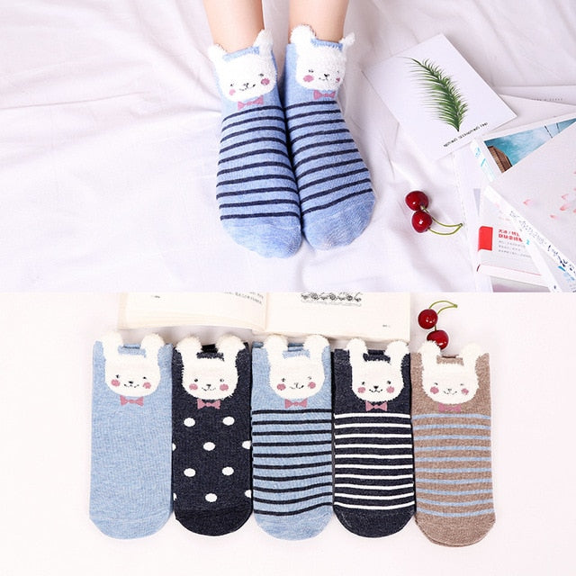 5 Pairs Lot Cotton Women Socks