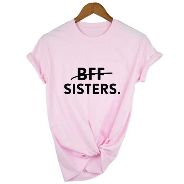 1pcs BFF SISTERS Letters Printing Matching T-Shirt