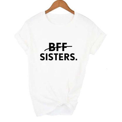 1pcs BFF SISTERS Letters Printing Matching T-Shirt