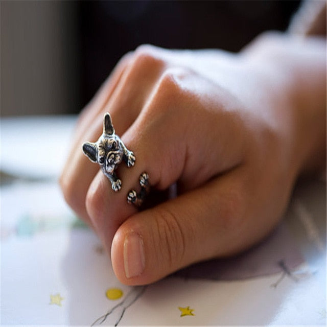 Adjustable Pig Mouse Dog Animal Series Rings