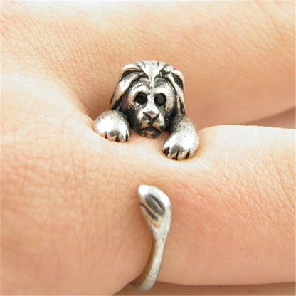 Adjustable Pig Mouse Dog Animal Series Rings