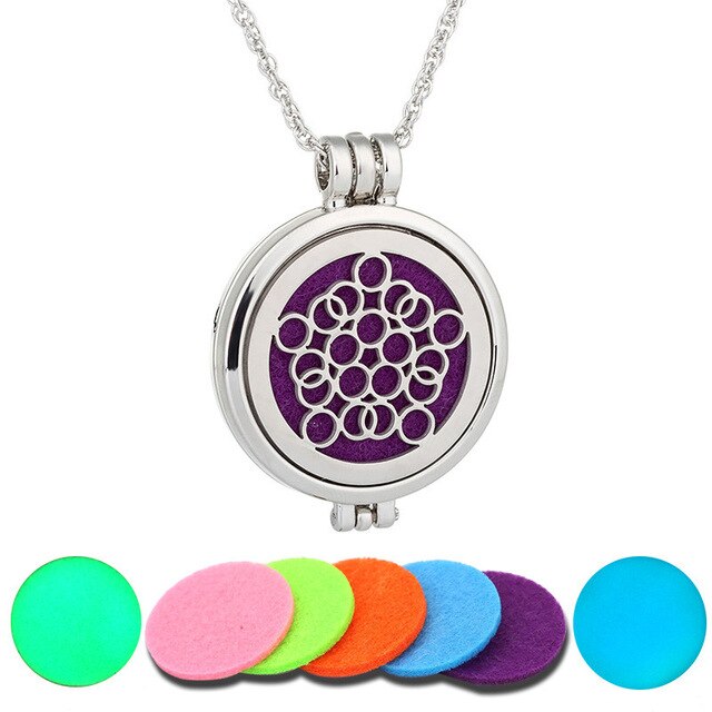 7 pcs Luminous Aromatherapy Pendant Perfume Necklace