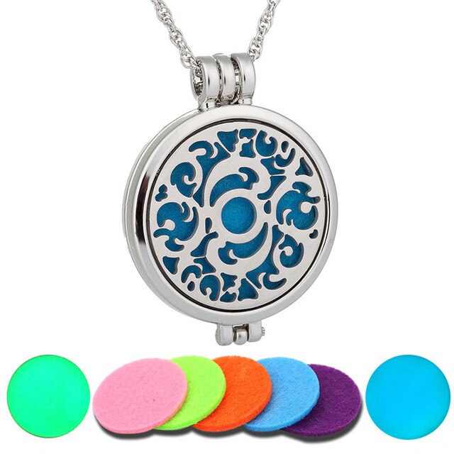 7 pcs Luminous Aromatherapy Pendant Perfume Necklace