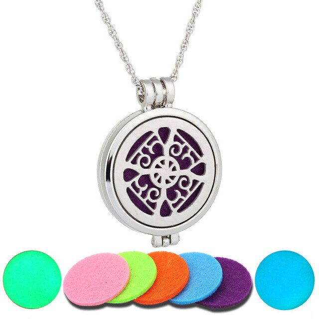 7 pcs Luminous Aromatherapy Pendant Perfume Necklace