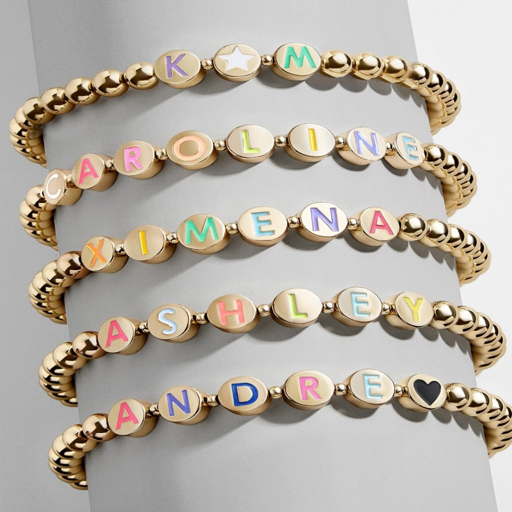 Perlen-Buchstaben-Armband für BFF MOM LOVE