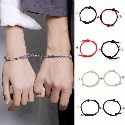 2pcs magnetisch anziehen einander kreative Persönlichkeit Paar BFF Armbandkette