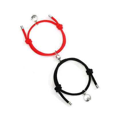 2pcs magnetisch anziehen einander kreative Persönlichkeit Paar BFF Armbandkette