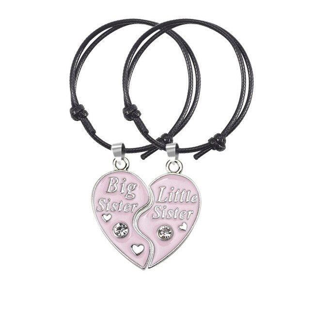 2pcs/Set BFF Big Little Sisters Chain Bracelet