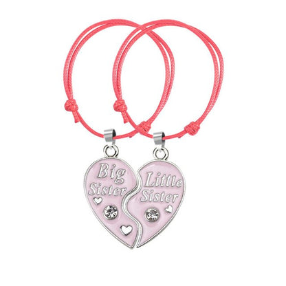 2pcs/Set BFF Big Little Sisters Chain Bracelet