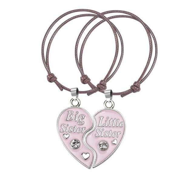 2pcs/Set BFF Big Little Sisters Chain Bracelet