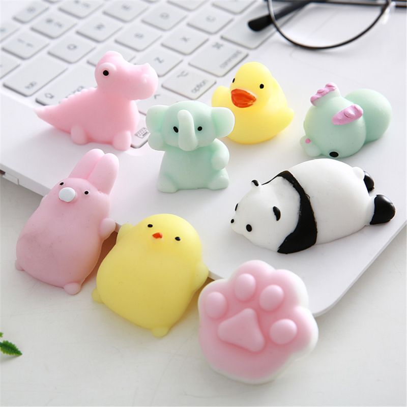 6PCS  Animal Toy Squeeze Antistress Abreact Ball Soft Sticky