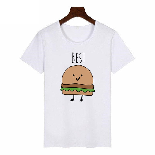 Frauen-nettes bestes Freund-passendes T-Shirt BFF-T-Shirt Frauen-Liebhaber-T-Shirt Mein bester Freund-Druck-T-Shirt Femme-Kleidung