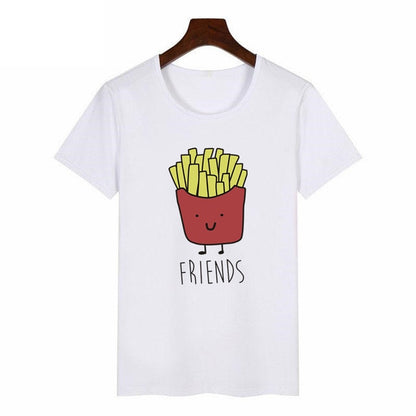 Frauen-nettes bestes Freund-passendes T-Shirt BFF-T-Shirt Frauen-Liebhaber-T-Shirt Mein bester Freund-Druck-T-Shirt Femme-Kleidung