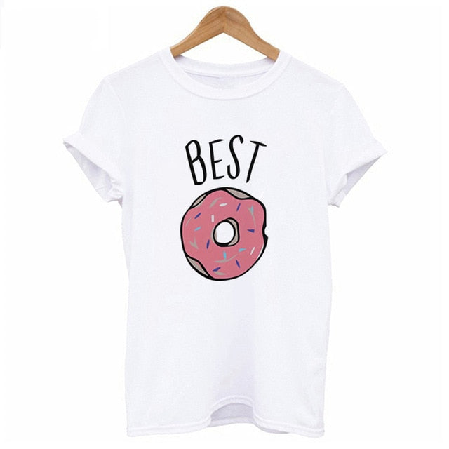 Frauen-nettes bestes Freund-passendes T-Shirt BFF-T-Shirt Frauen-Liebhaber-T-Shirt Mein bester Freund-Druck-T-Shirt Femme-Kleidung