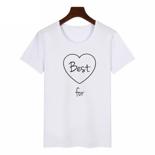 Frauen-nettes bestes Freund-passendes T-Shirt BFF-T-Shirt Frauen-Liebhaber-T-Shirt Mein bester Freund-Druck-T-Shirt Femme-Kleidung