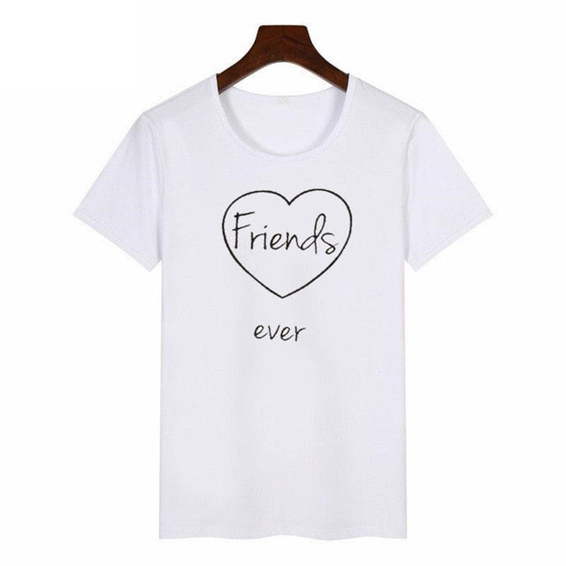 Women Cute Best Friend Matching Letter T-Shirt BFF T Shirt Women Lovers Tee Shirt My Best Friend Printing Tshirt Femme Clothes