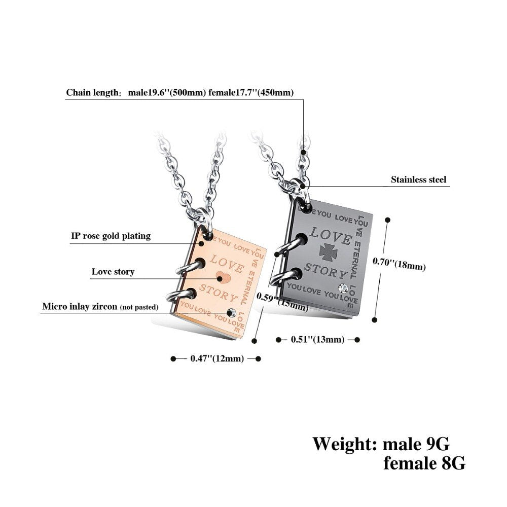 Buchen Sie Halskette Liebesgeschichte Passende Paare Bffs Halskette