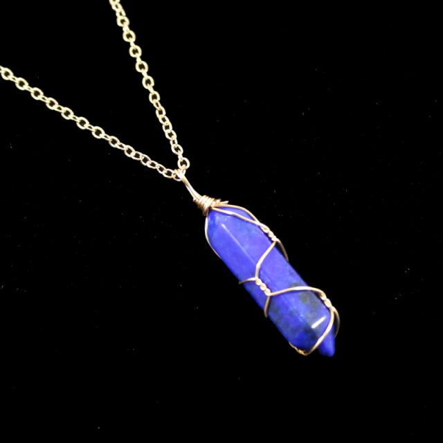 1pc Crystal Necklace Natural Stone Healing Necklace