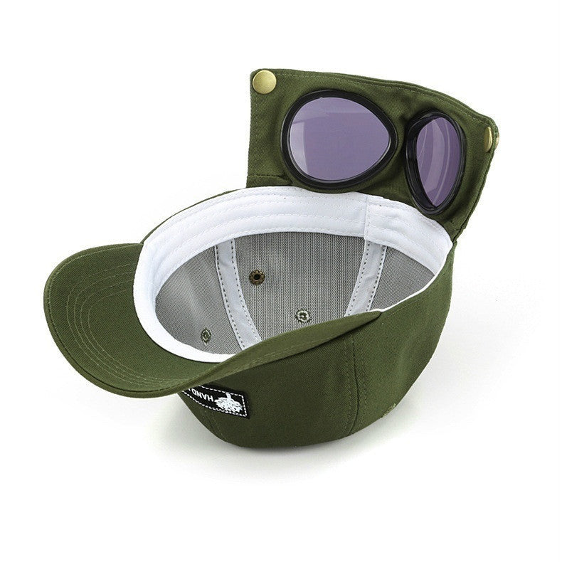 Pilot Aviator Hat Personality Sunglasses Hat