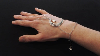 Sklavenarmband Boho Fingerarmband Ringkette Freundschaftsarmband anbringen