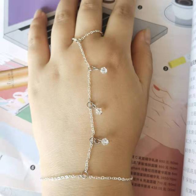 Sklavenarmband Boho Fingerarmband Ringkette Freundschaftsarmband anbringen