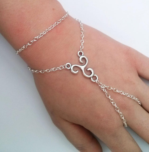 Sklavenarmband Boho Fingerarmband Ringkette Freundschaftsarmband anbringen