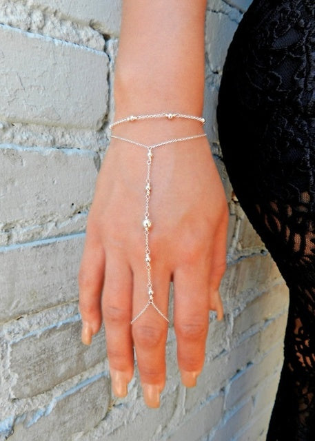 Slave Bracelet Boho Finger Bracelet Ring Chain Attach Friendship Bracelet