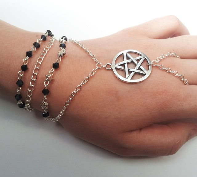 Sklavenarmband Boho Fingerarmband Ringkette Freundschaftsarmband anbringen